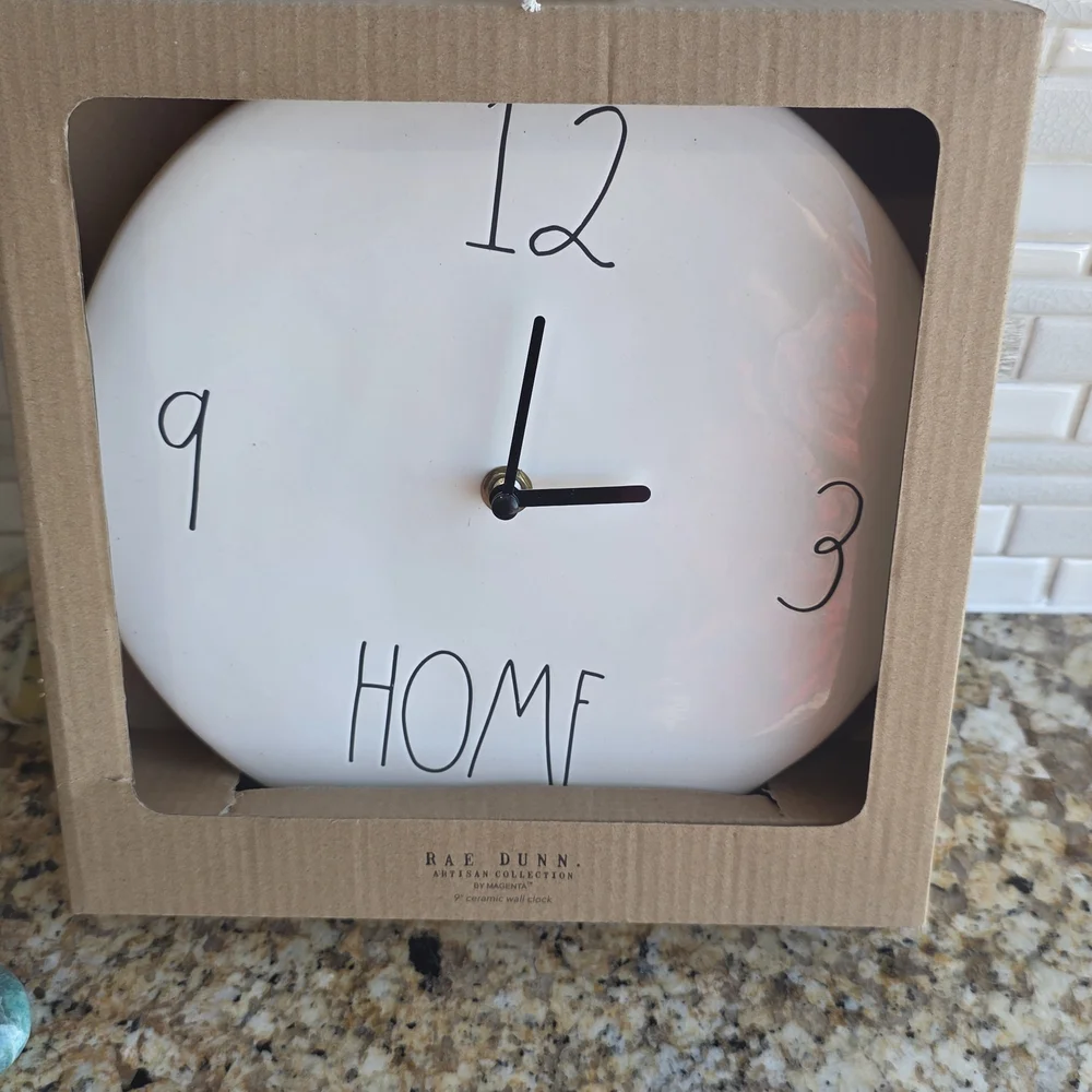 🆕️Rae Dunn White Wall Clock - Home Decor